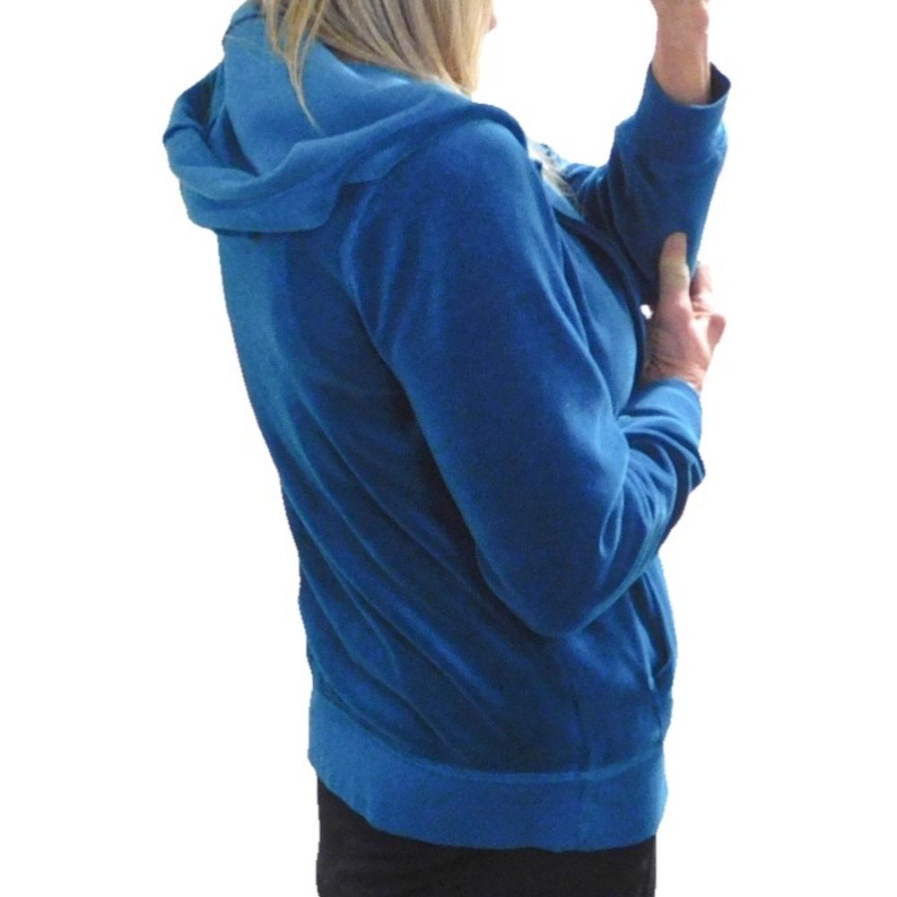 MADE FOR LIFE SEA BLUE GREEN CTTN MIX FULL ZIP JKT - Picture 3 of 7